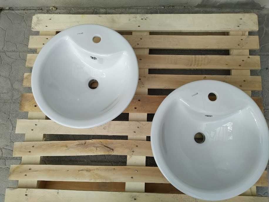 Мивки, кръгли, бяла керамика, за баня