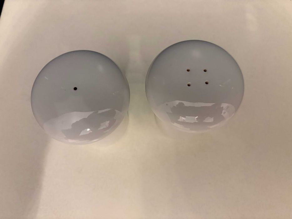 Solnițe Art Deco Thomas Rosenthal, Germania – Porțelan alb, set 2 buc