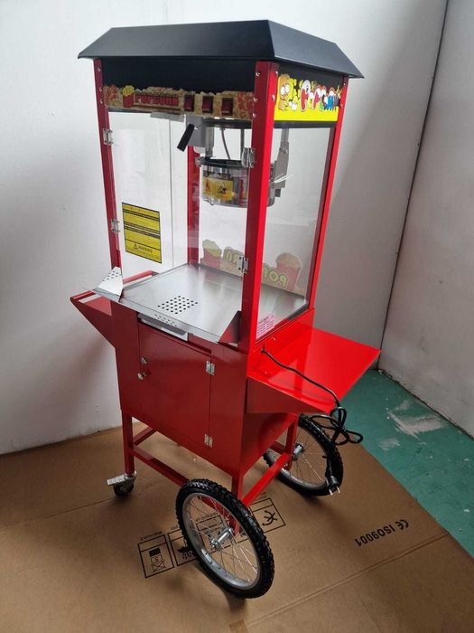 Masina de pop-corn cu carut,aparat floricele cu carut NOU+Factura