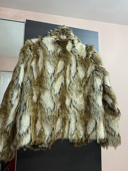 Bik Bok зимно палто,изкуствен косъм / Krizia Dior,естествен пух