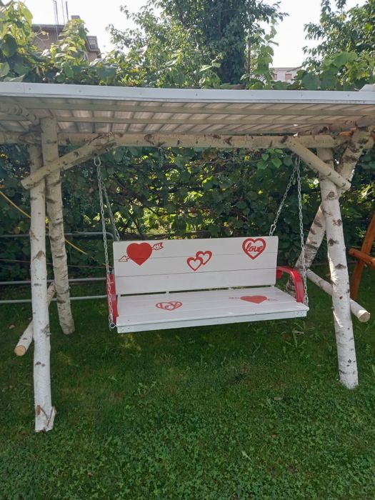 Balansoar de grădină din lemn masiv
