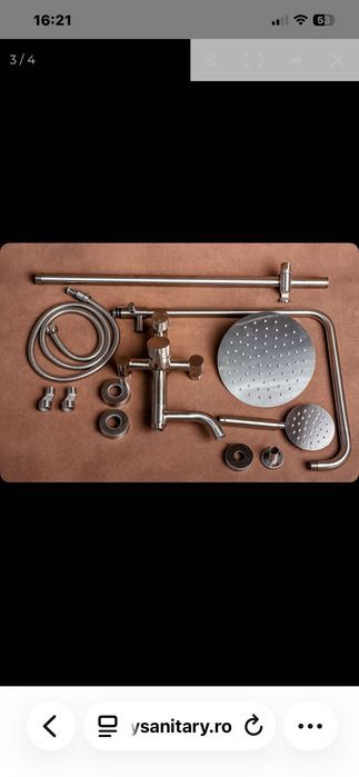 Coloana dus inox satinat