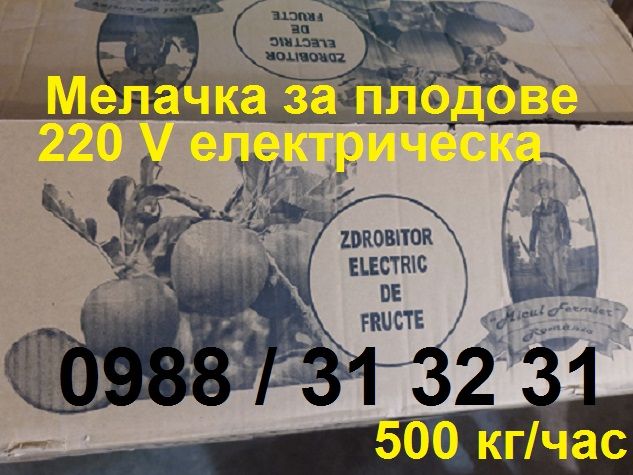 Мелачка / дробилка електрическа за плодове (ябълки, круши), зеленчуци