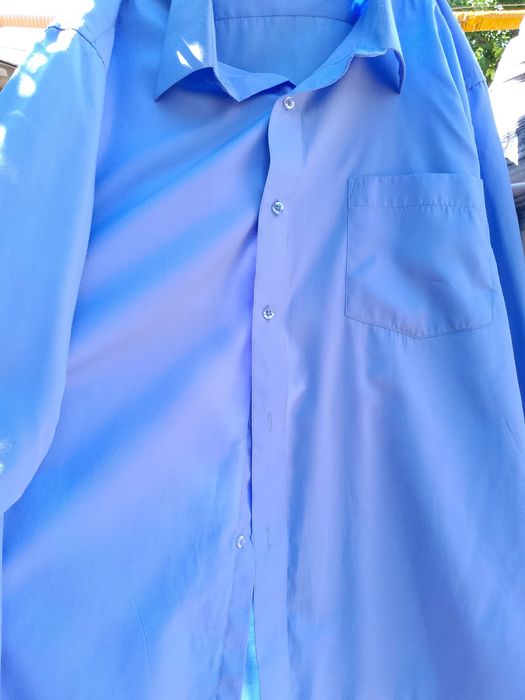 Рубашка мужская голубовато синяя