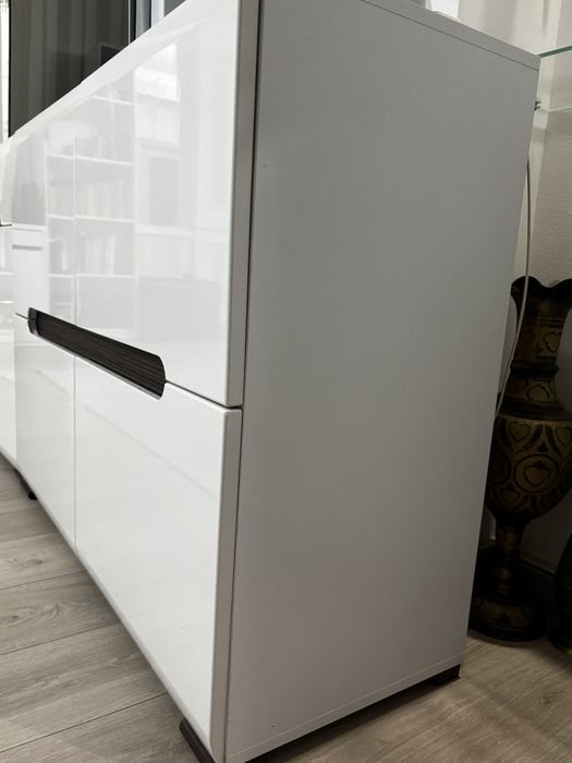 Комод Тумба белый глянец