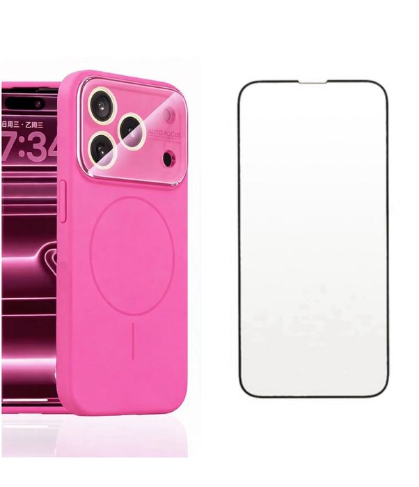 Iphone 17/PRO/PRO MAX Husa Magsafe Soft Line + Folie Sticla Curbata