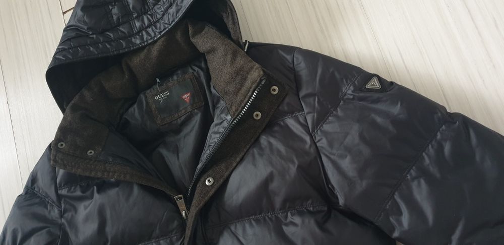 GUESS Mens Wool / Down Jacket Size XL ОРИГИНАЛ! Мъжко Зимно пухено Яке