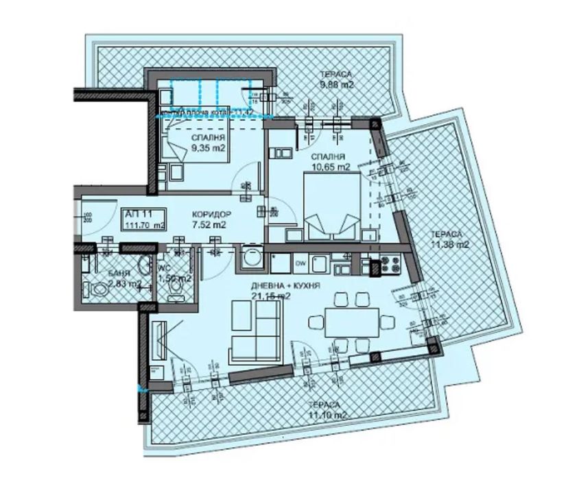Продава се Тристаен апартамент в София, Студентски град - 133 кв.м за 1559 €/кв.м - Снимка #1