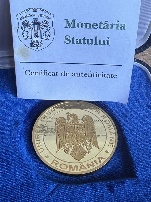Medalie Alexandru Ioan Cuza argint aurit
