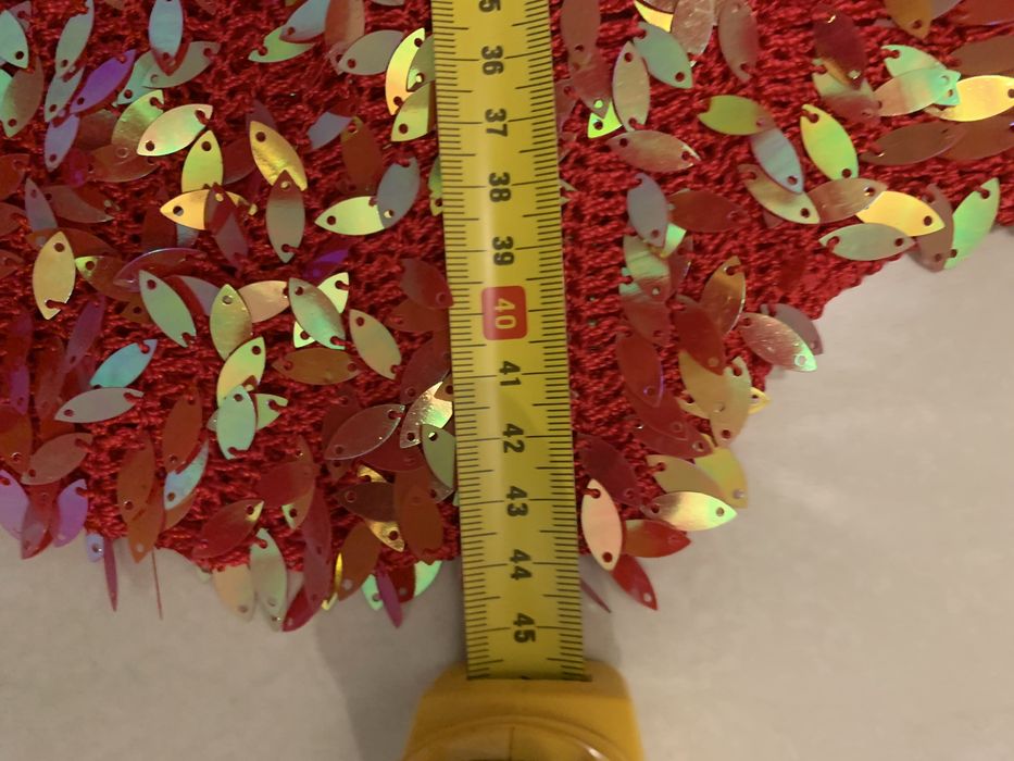 Vand top rosu matase, top paiete auriu sau rosu, marime M-L