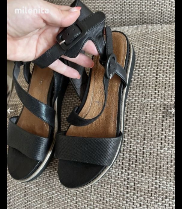 Страхотни сандали 38номер от ест. кожа-2бр.. и 36 розови