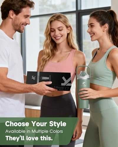 Нова Метална термо бутилка 1L със сламка 1L неръждаема стомана вакуумна изолация