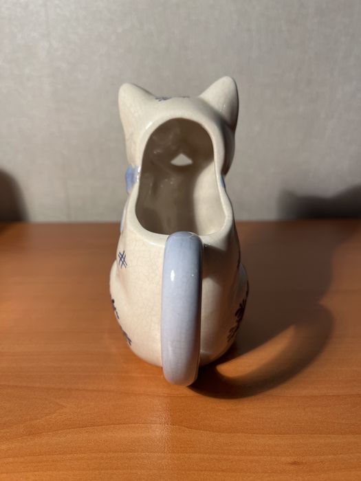 Керамична кана за сметана (котка) Delft Blue & White Floral