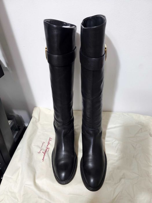 Cizme din piele Salvatore Ferragamo