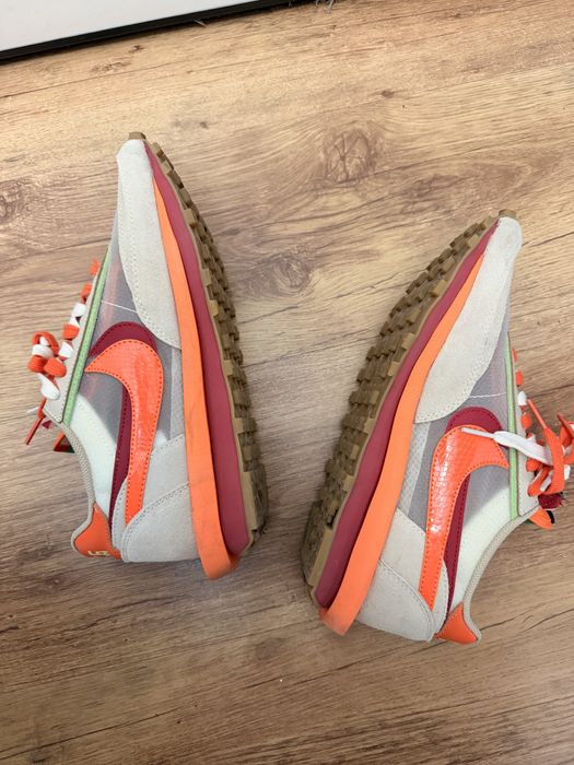 Nike LD Waffle sacai CLOT Kiss of Death Net Orange Blaze