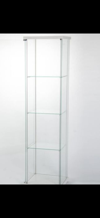 Vitrina cu 4 rafturi si usi din sticla, , 163x43x37cm