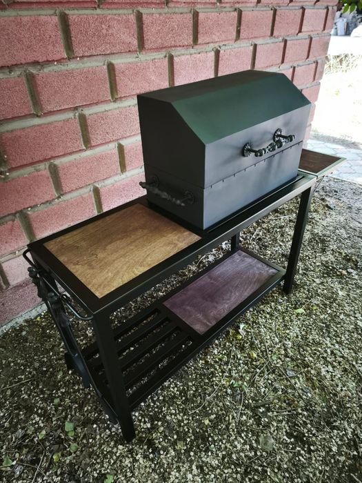 Мангал+барбекю со столиком