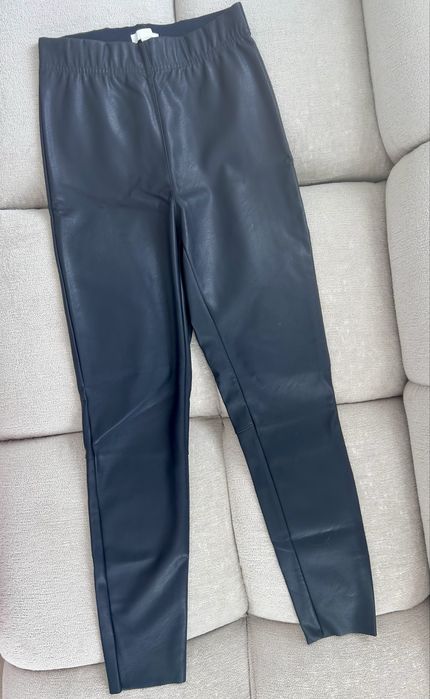 Тъмносин кожен клин, H&M, 36