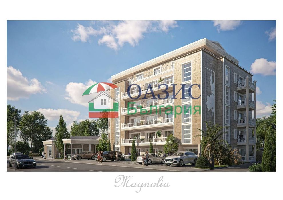 Студио с довършителни работи "до ключ" в нов комплекс "Магнолия 10", Слънчев бряг, 34,94 кв.м, #34108534