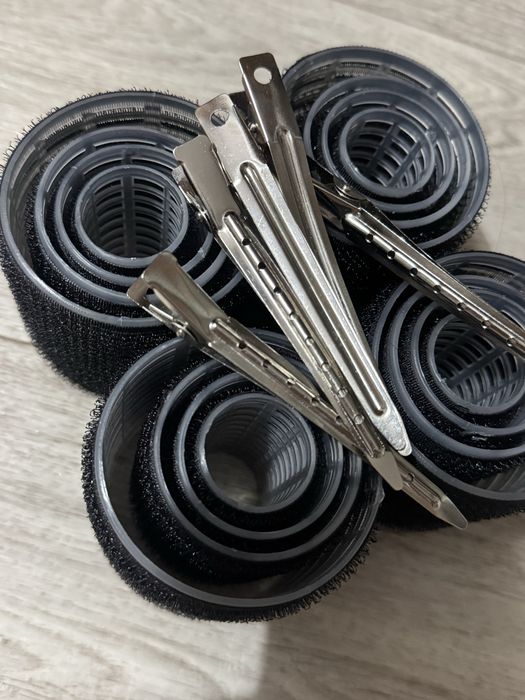 Бигуди липучки 16шт (черные)