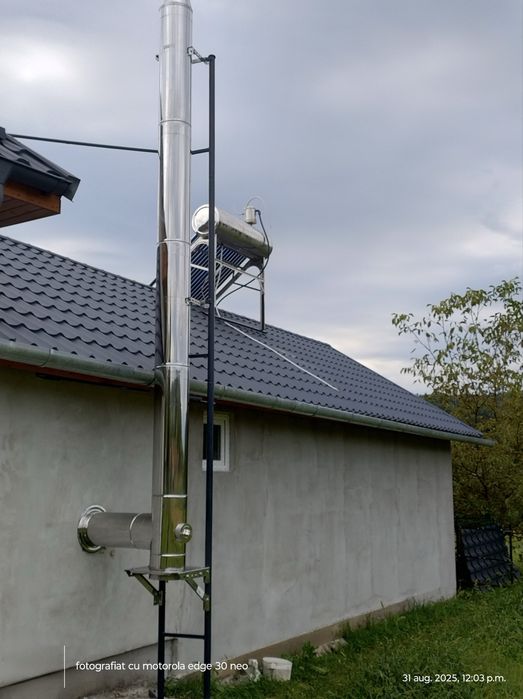 Coș horn de fum dublu izolat de inox diametru 120-250mm.