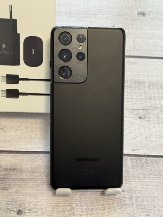 Samsung Galaxy S21 Ultra 5G 128GB Dual SIM – Aspect Bun, Încărcător Fast
