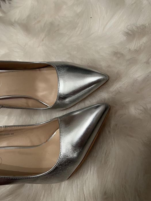 Pantofi Stiletto Metalizati