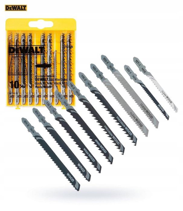 DeWALT  Комплект ножове за  Зеге / Прободен трион 10 бр.  DT2290
