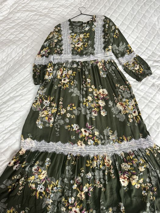 Турецкое штапельное платье с подкладом