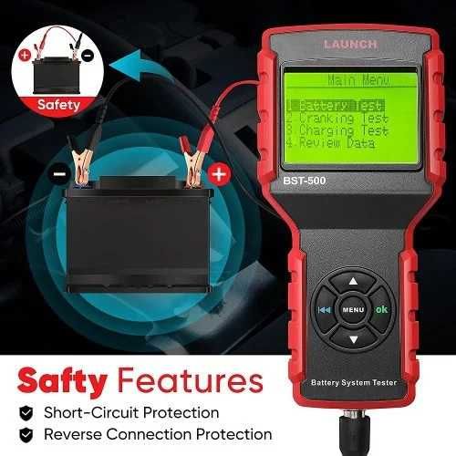 Tester Baterii, Eletromotor, Auto, model profesional Launch Bst500