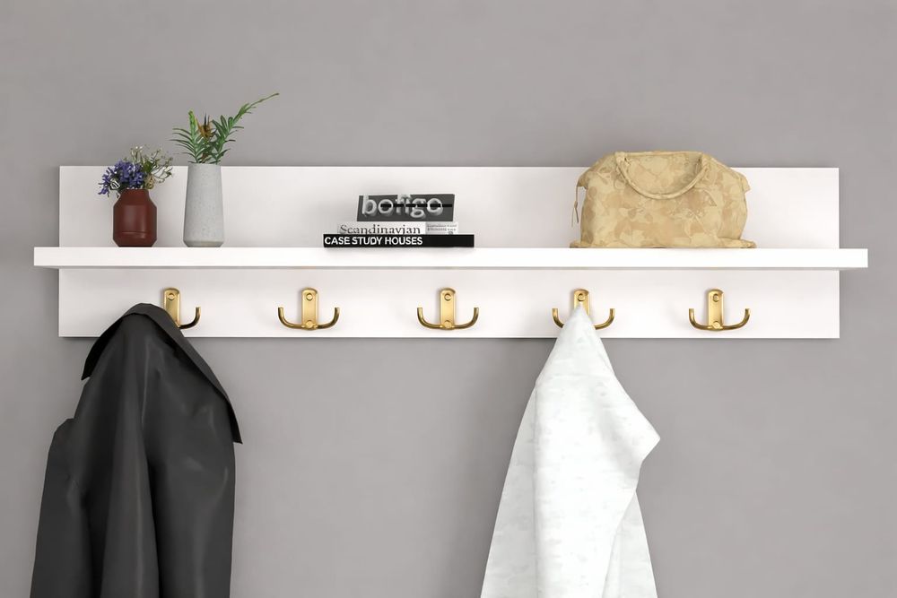 Модерна стенна закачалка с рафт – стил и практичност в едно!