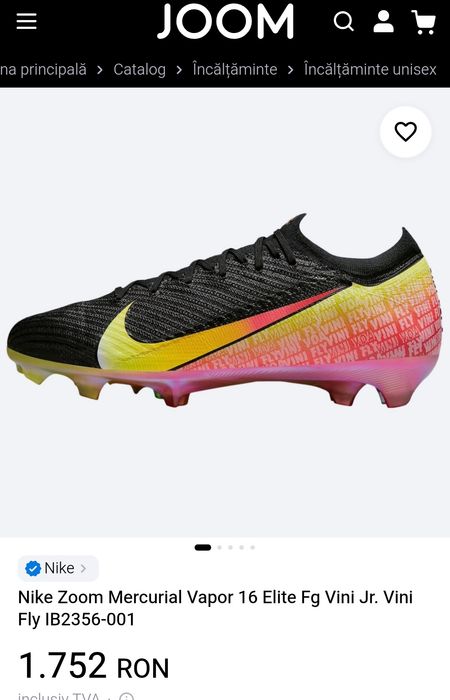 Ghete fotbal Nike Air Zoom Mercurial Vapor 16 Elite FG "Vini Jr" - Mărimea 40.5