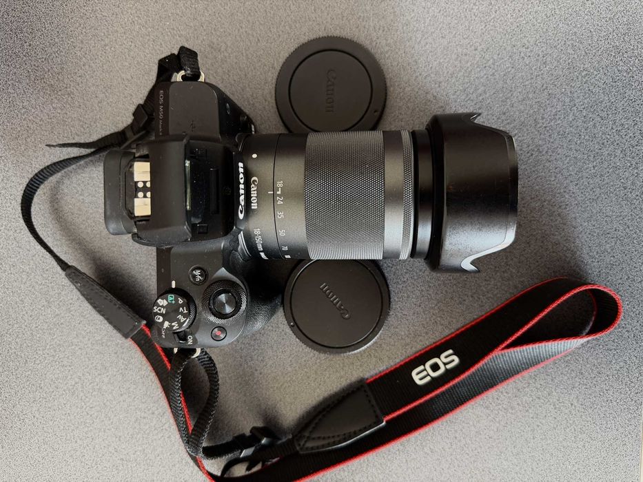 Aparat foto Mirrorless Canon EOS M50 Mark II, 24.1 MP, 4k, Wi-Fi, Negru, + Obiectiv EF-M 18-150mm