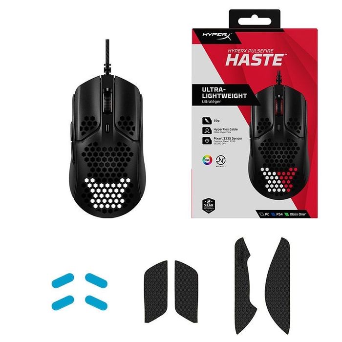 Новая Мышь HyperX Pulsefire Haste черная проводная