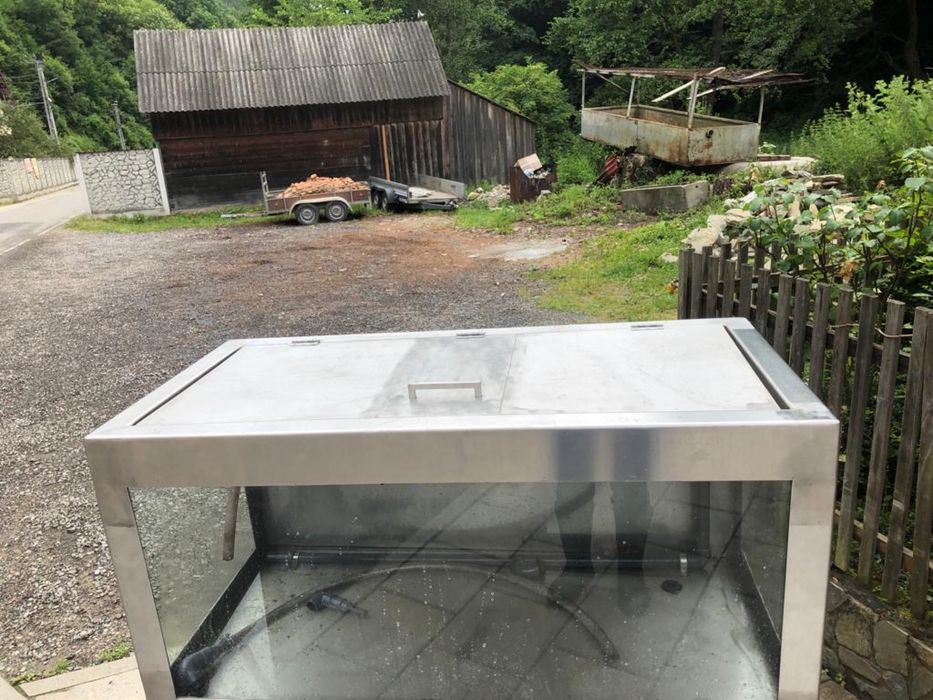 Acvariu din inox + chiller racire apa + filtru curatare apa