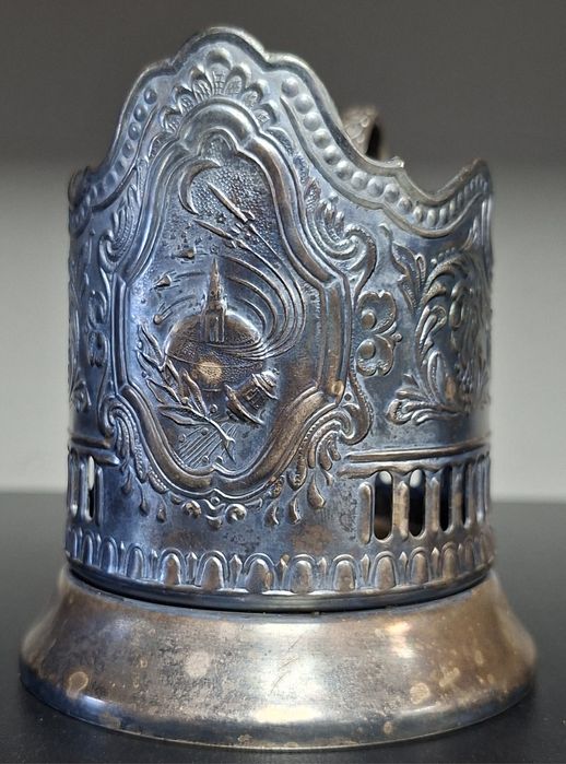 Подстаканник  мельхиор СССР "Космос".