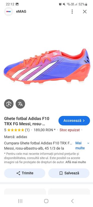 Ghete fotbal Adidas     .