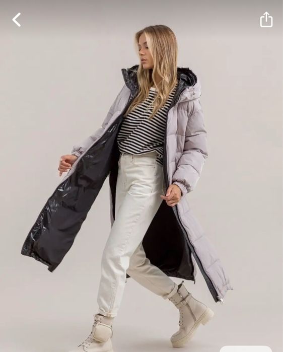 Пуховик женский длинный