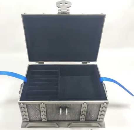 Casetă bijuterii aur argint cercei inele model rar vintage