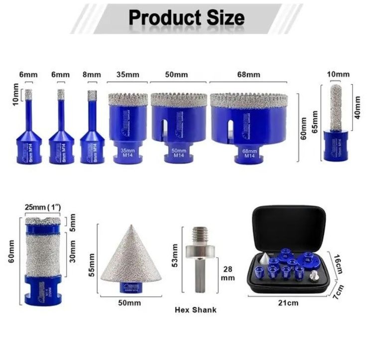 Диамантени боркорони за фаянс теракот гранитогрес SHDIATOOL