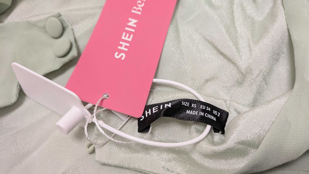 Официална дамска рокля (цвят мента) от SHEIN