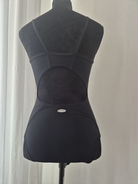 Costum de baie întreg Adidas negru, model sport