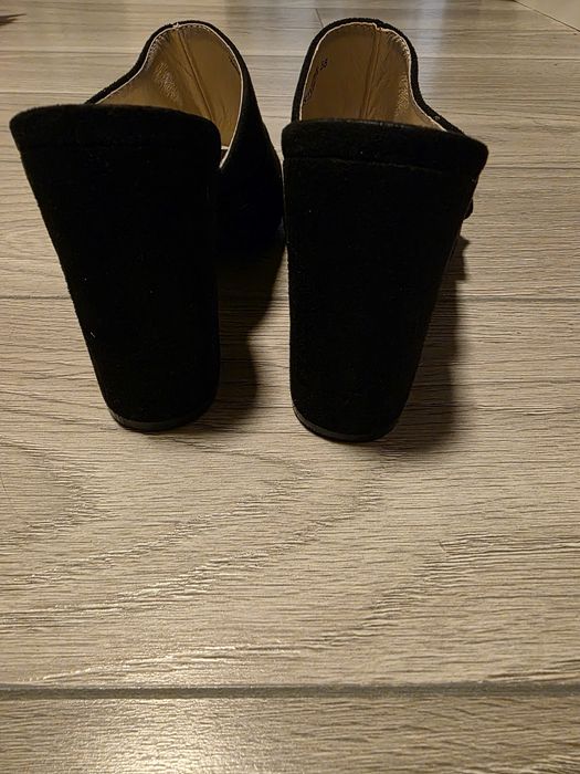 Saboti din piele negri  38