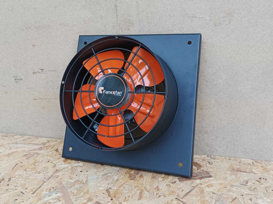 Осов вентилатор ф250, дебит 1300 m3/h, квадратен фланец