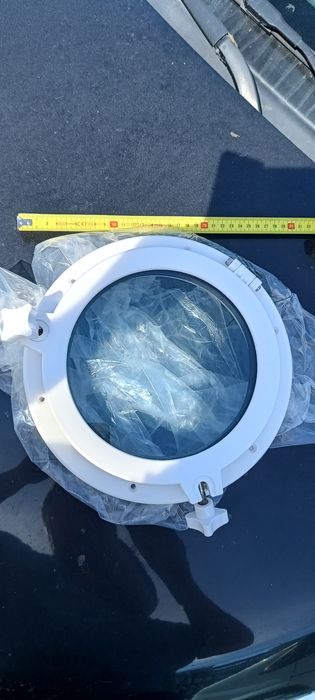 Hublou barca ,yacht Rotund Alb GAESHOW 26,5 CM
