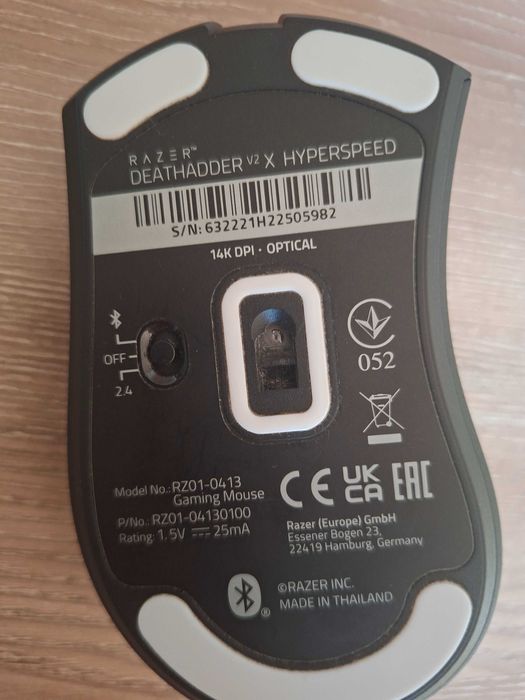 Гейминг мишка Razer - Deathadder V2 X HyperSpeed, черна