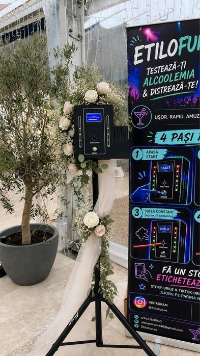 Inchiriez etilotest evenimente si audio - video guest book