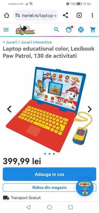 Laptop copiii, patrula catelusilor