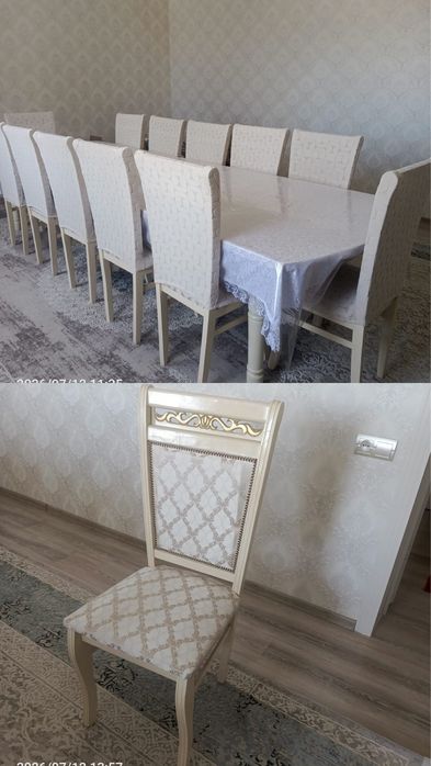 Стол 4 м стулья 12 шт