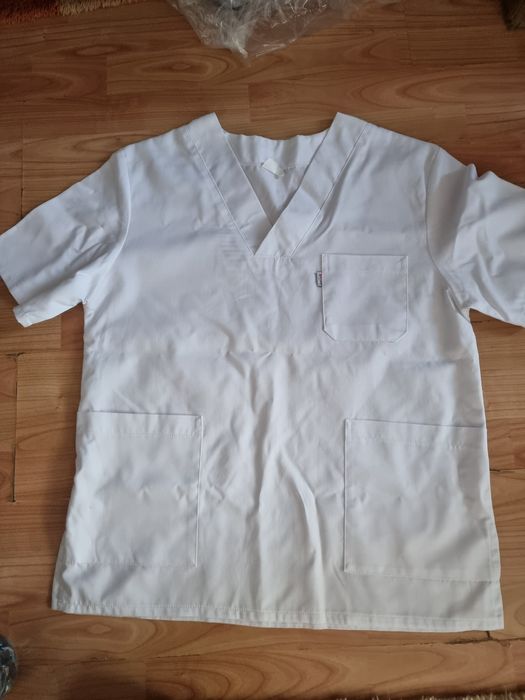 Bluze medicale noi albe bumbac